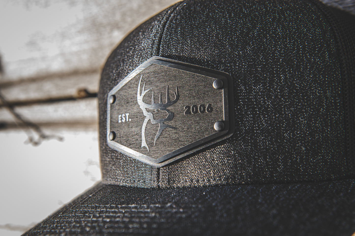 Buck Commander x Union Standard Supply Co. Black Wood Patch Hat
