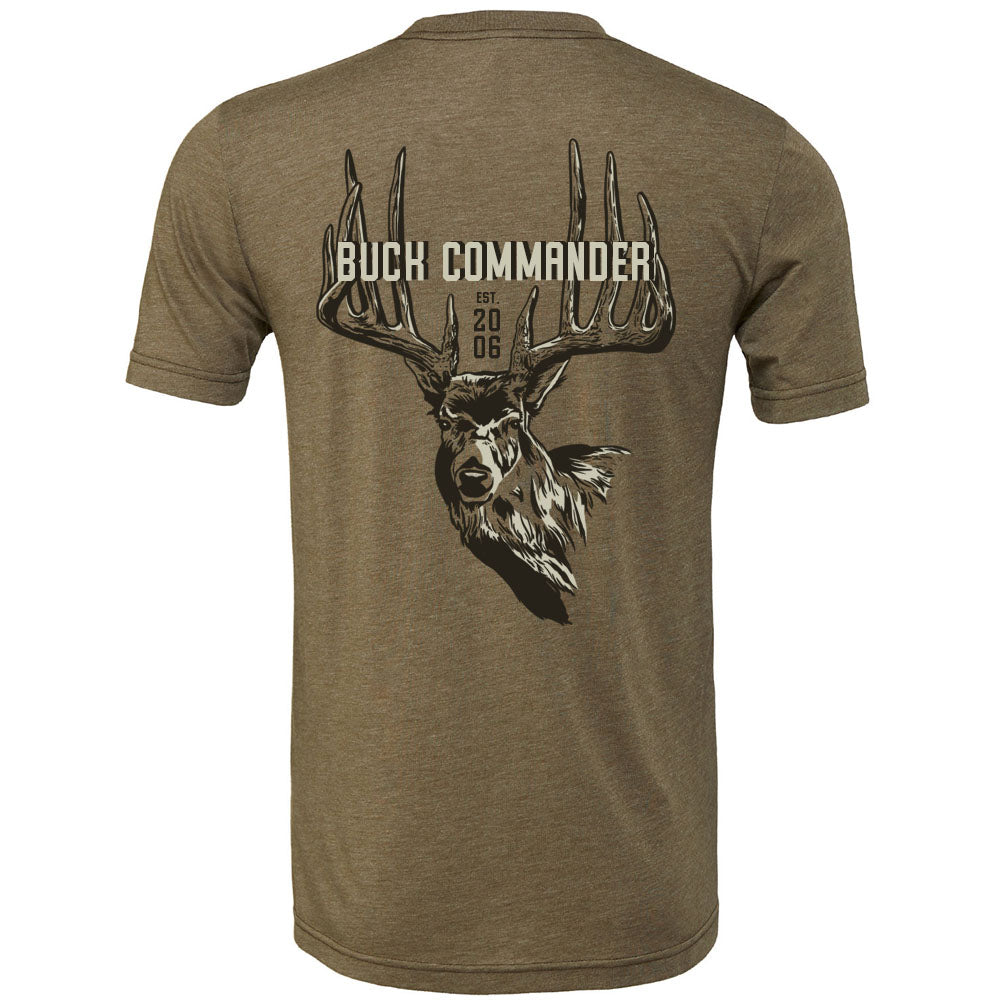 Buck Commander Deer Sketch Tri-blend Tee