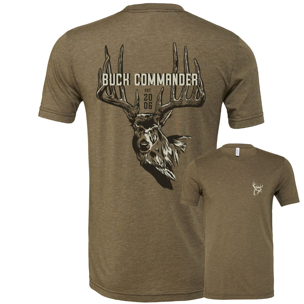 Buck Commander Deer Sketch Tri-blend Tee