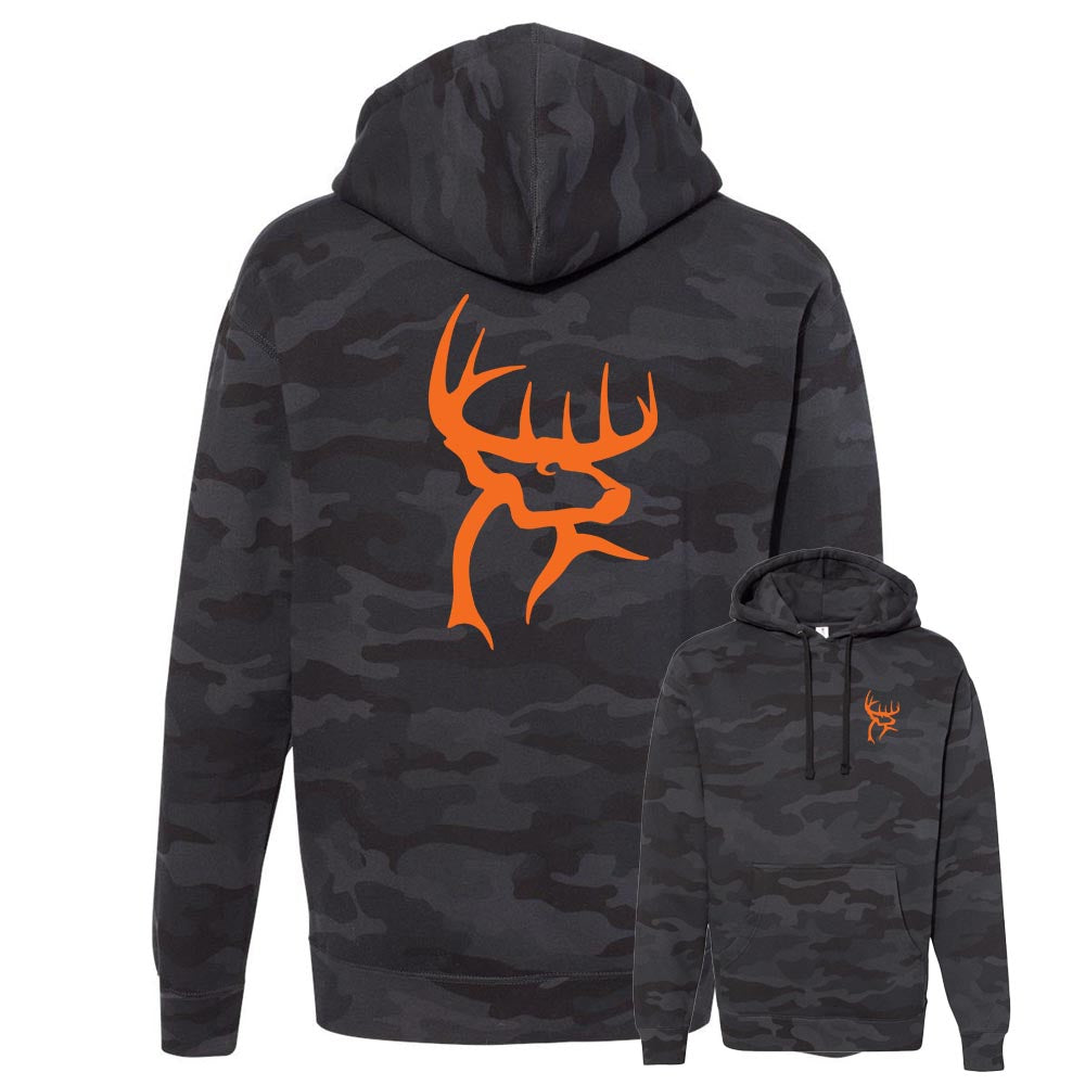 Buck Commander Front/Back Icon Black Camo Hoodie