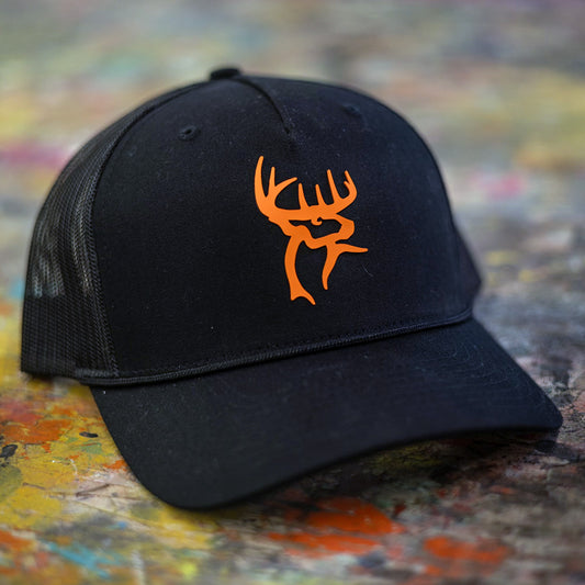 Buck Commander Black/Orange Icon Richardson Hat