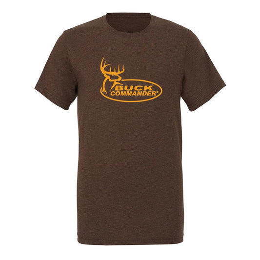 Buck Commander District Made Brown Heather Logo Tee