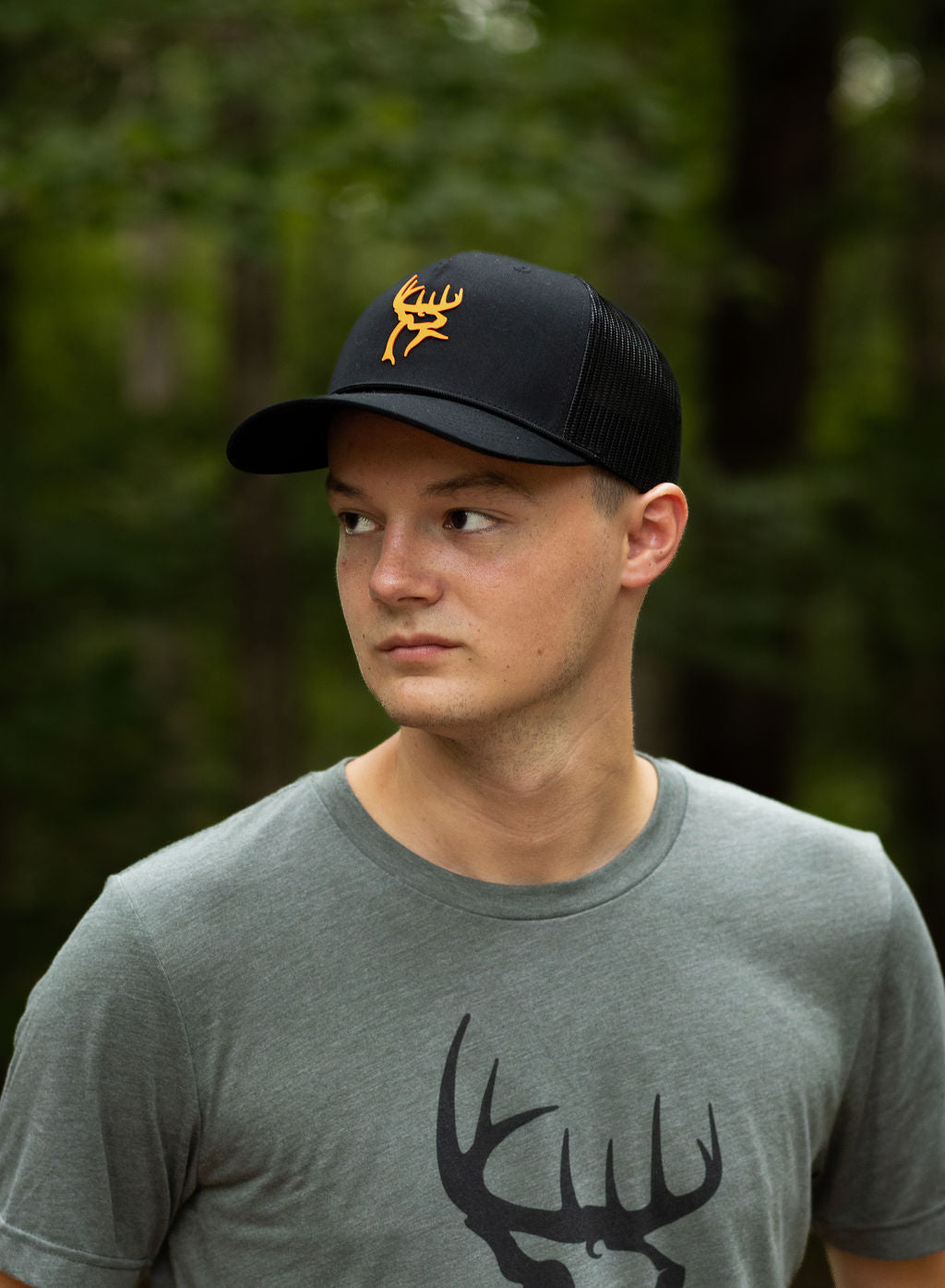 Buck Commander Black/Orange Icon Richardson Hat