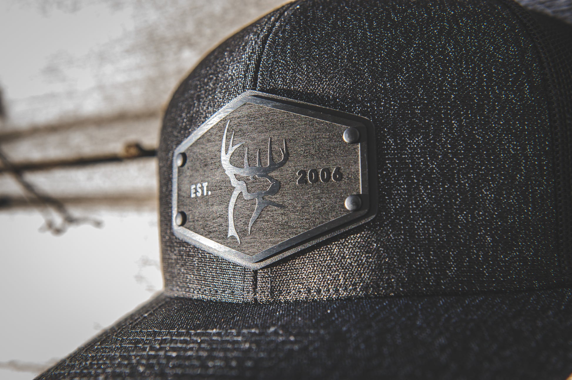 Buck Commander x Union Standard Supply Co. Black Wood Patch Hat