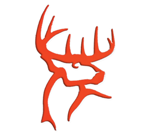 Deer Head Decal-Orange